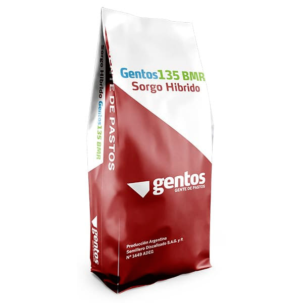 Sorgo forrajero GENTOS 135 BMR (fotosensitivo) con insecticida + Fluxofenim.