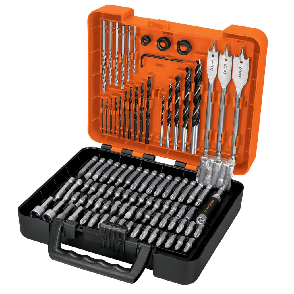 Juego 100 pzas TRUPER (mecha,puntas,dados) JBPUN-100