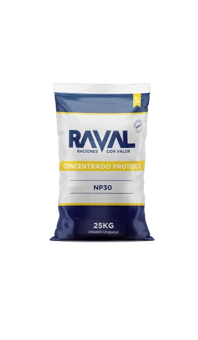 Racion concentrado Np30 pelleteado RAVAL x 25 kgs.