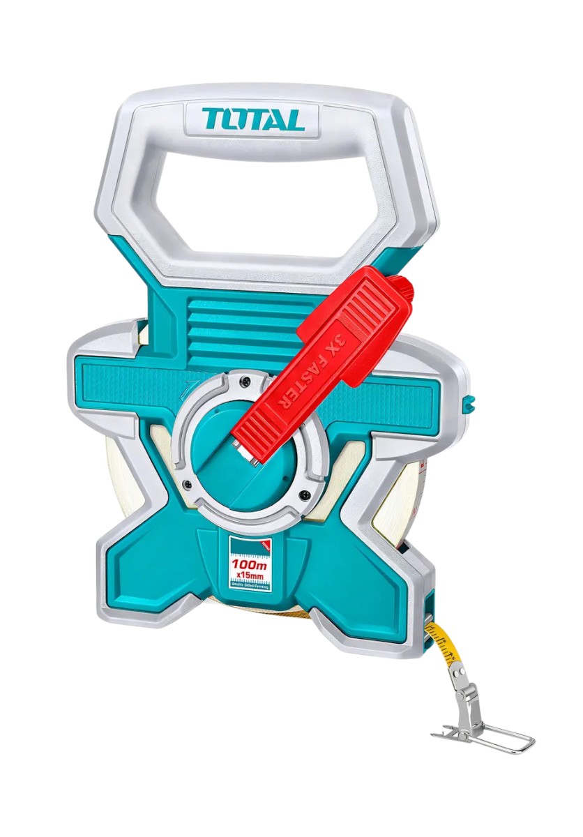 Cinta metrica TOTAL 100 mts. 15mm agrimensor TMTF181006
