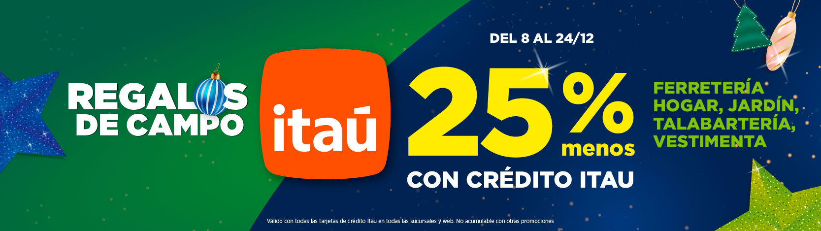 ITAU 25 OFF - 8 al 24 de Diciembre