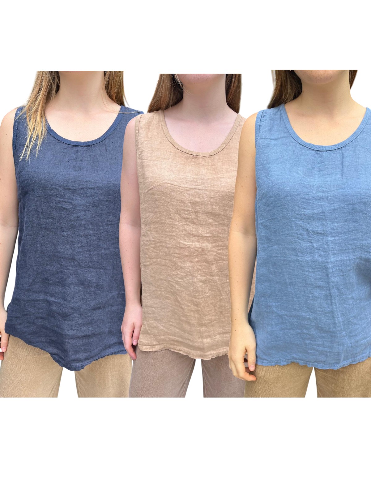 QUILLAPI Musculosa lino/algodon 