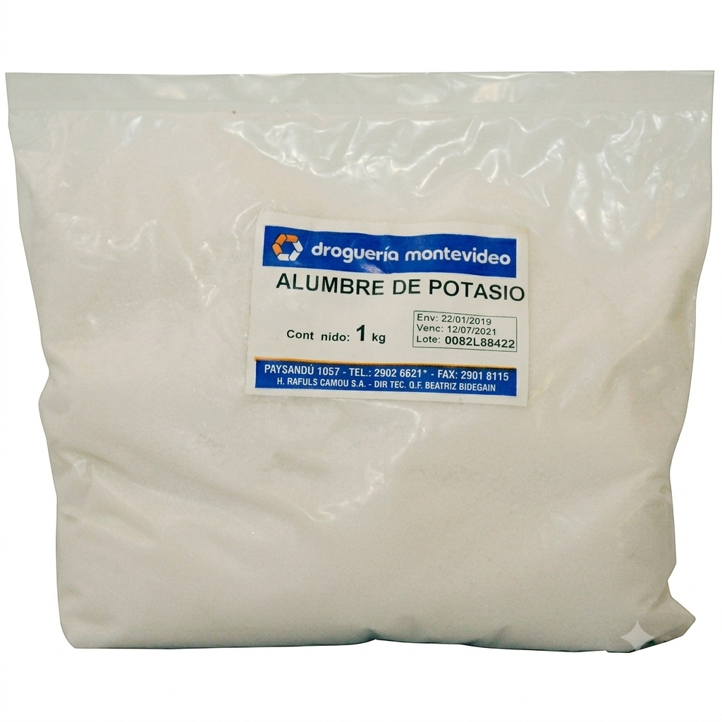 Alumbre de potasio x 1 Kg.