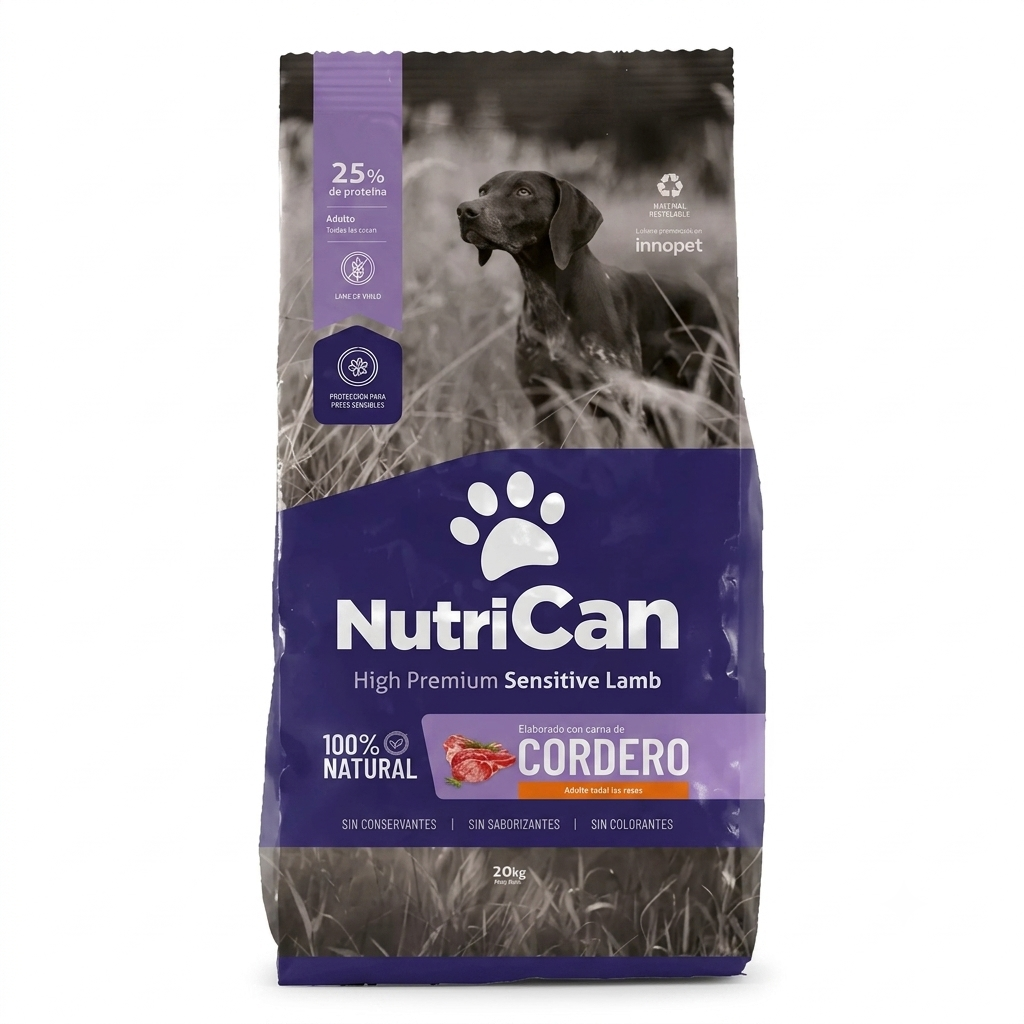 Raci�n NUTRICAN Adulto sabor cordero x 20 kgs.