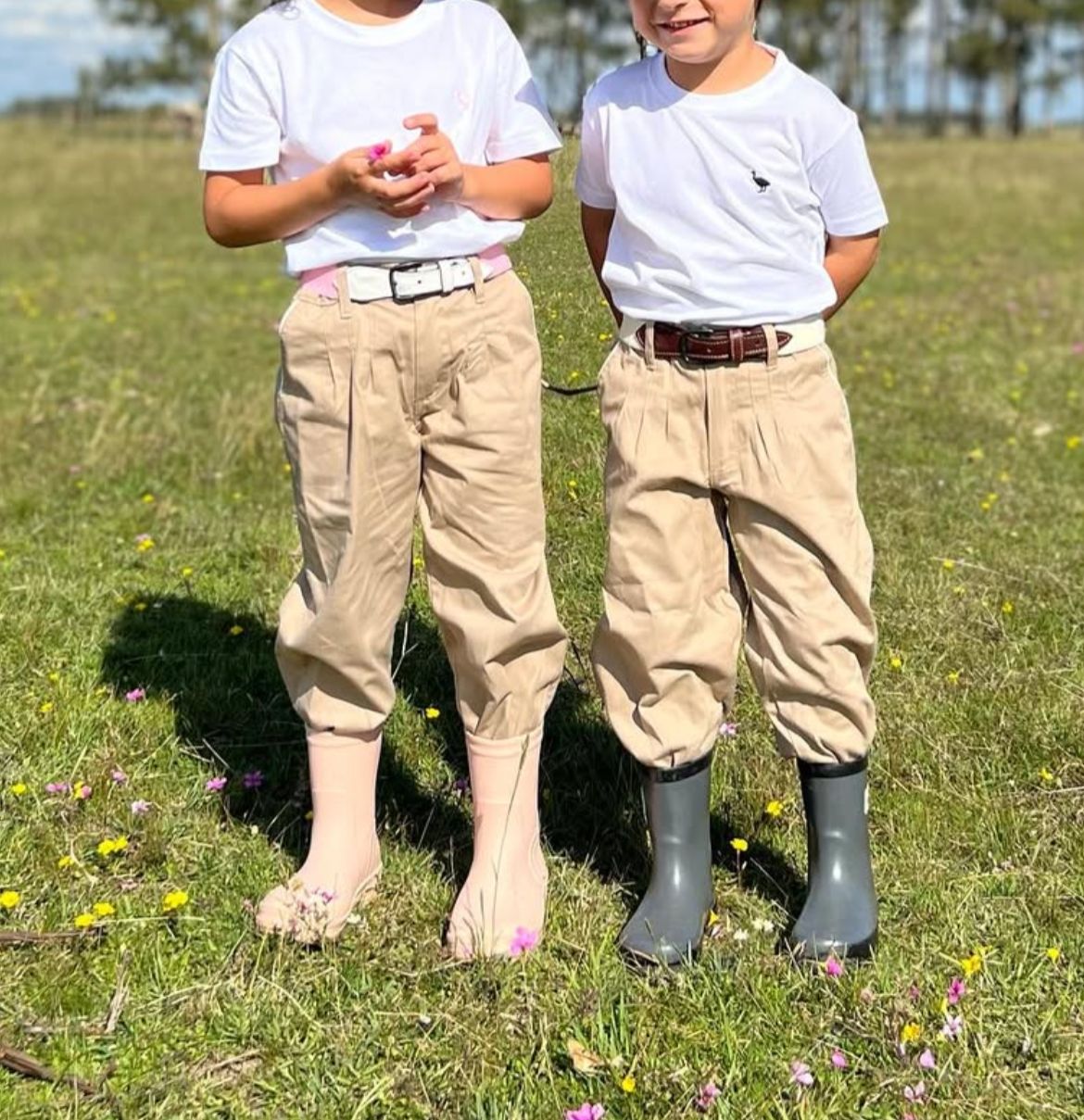 CHARABON Bombacha gabardina beige 