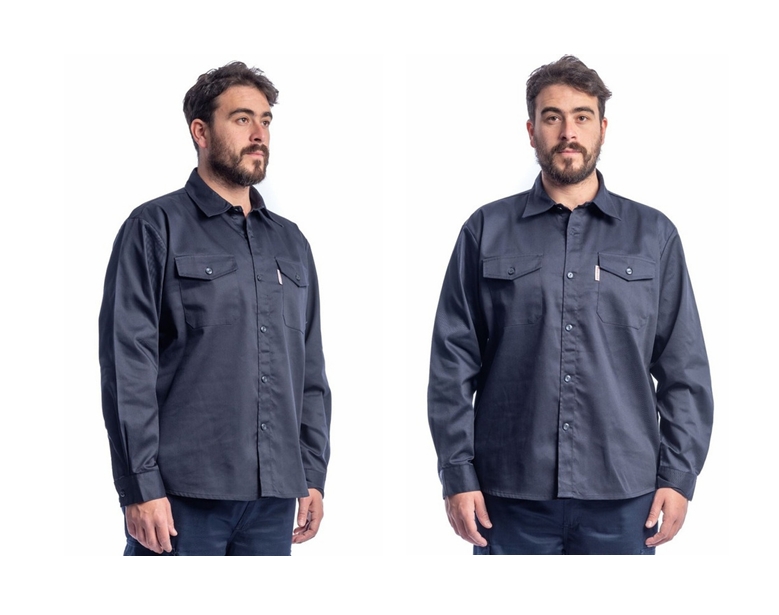 Camisa fajina GRAFOR m/larga Azul