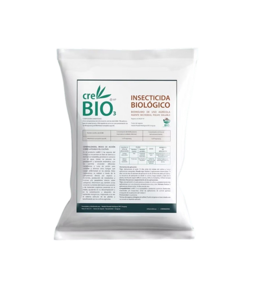 Bioinsecticida CREBIO 3 x 1 kg.