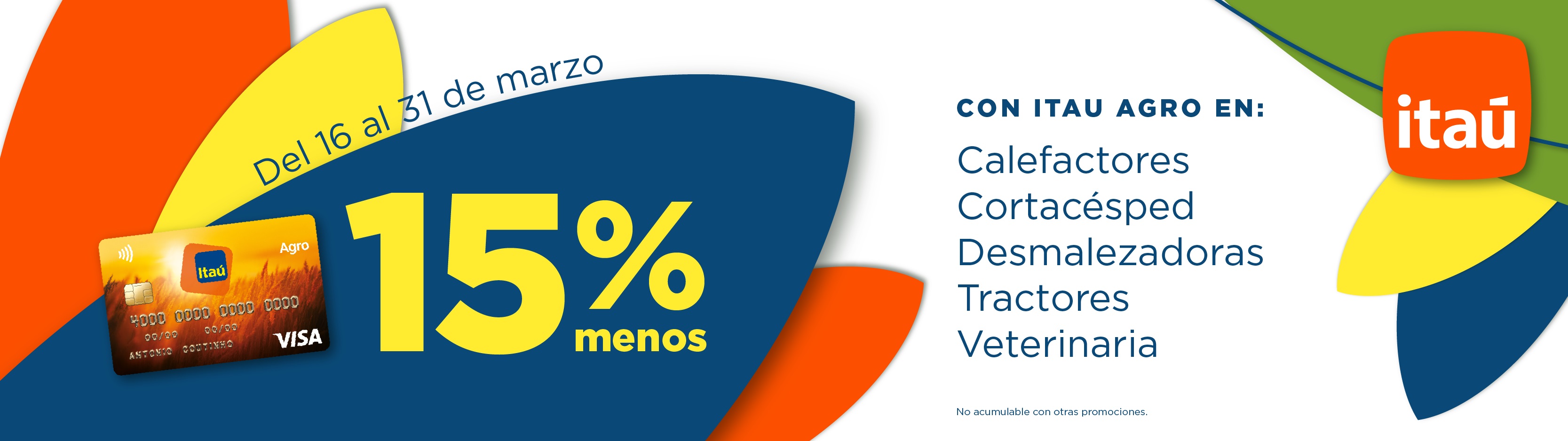 Promo 15 % OFF - ITAU AGRO