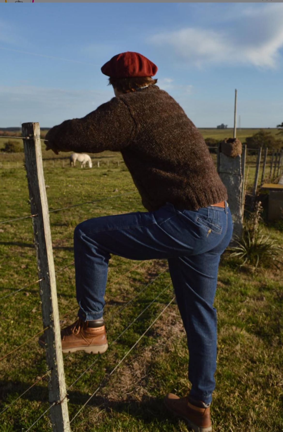 LA BORDONA Bombacha hombre Jean oscuro 
