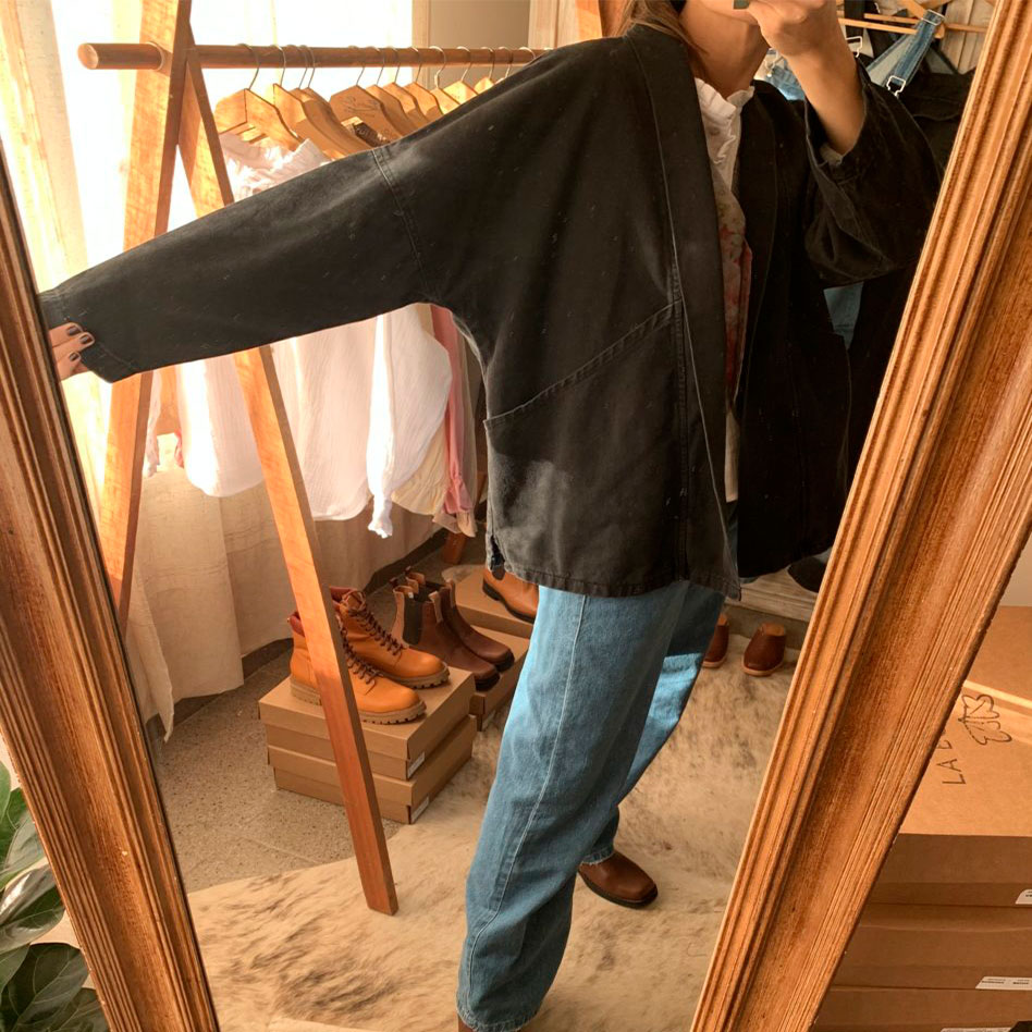 LA BORDONA Chaqueta jean negra 