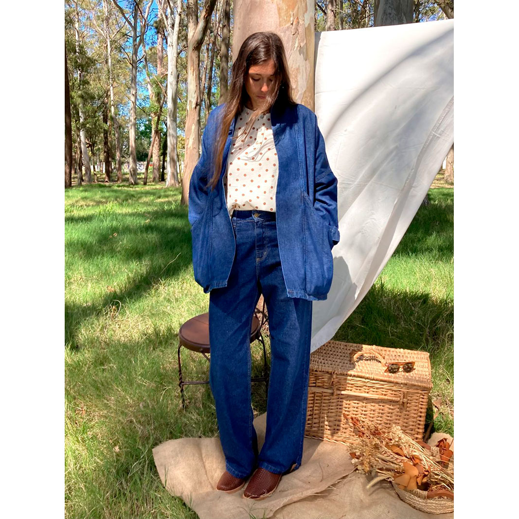 LA BORDONA Chaqueta jean azul 