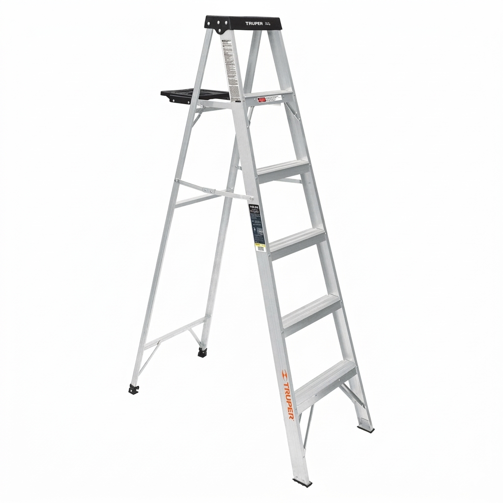Escalera alum.  6 escalones 1.83mts (150kg) TRUPER EST-35