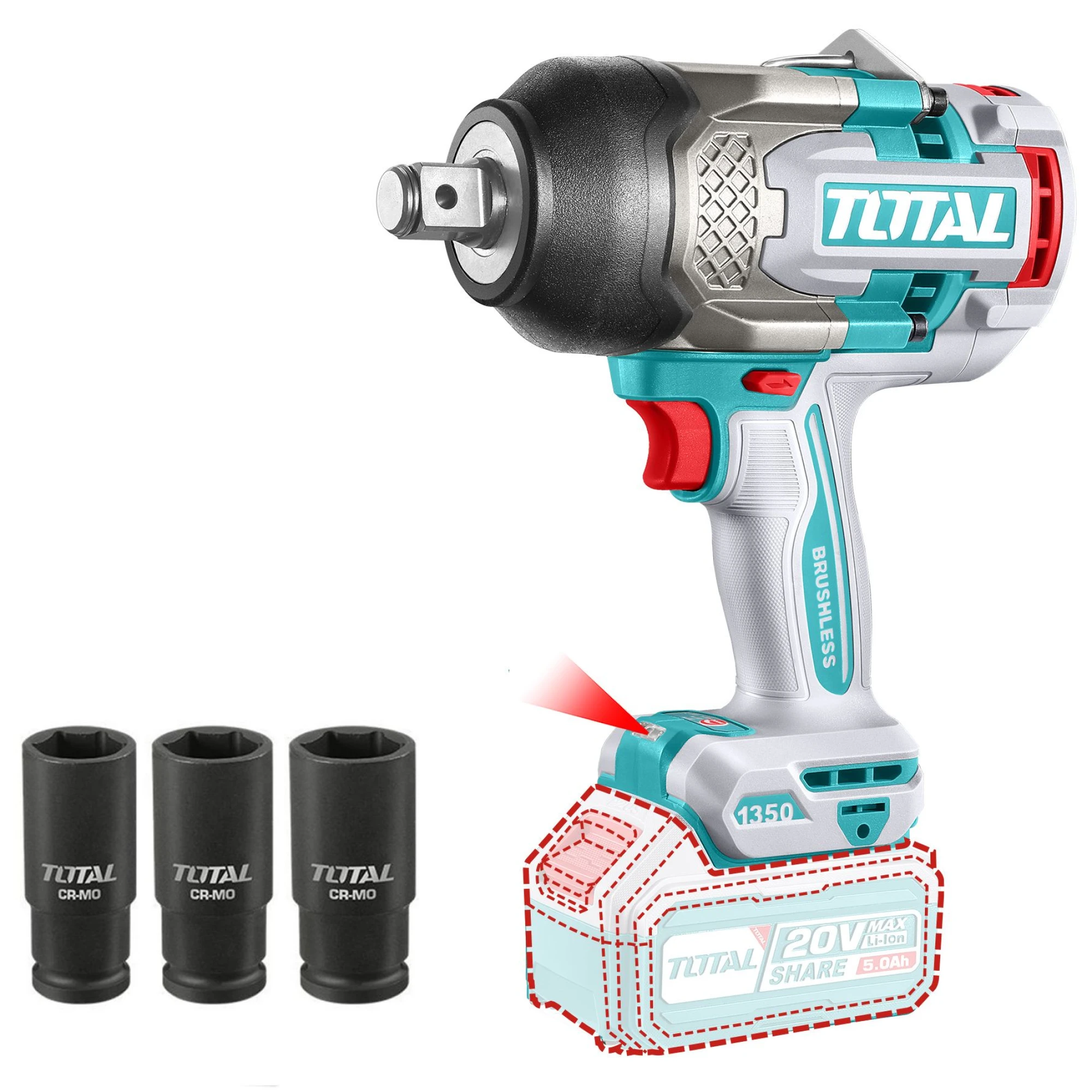 Llave de impacto 20v 3/4