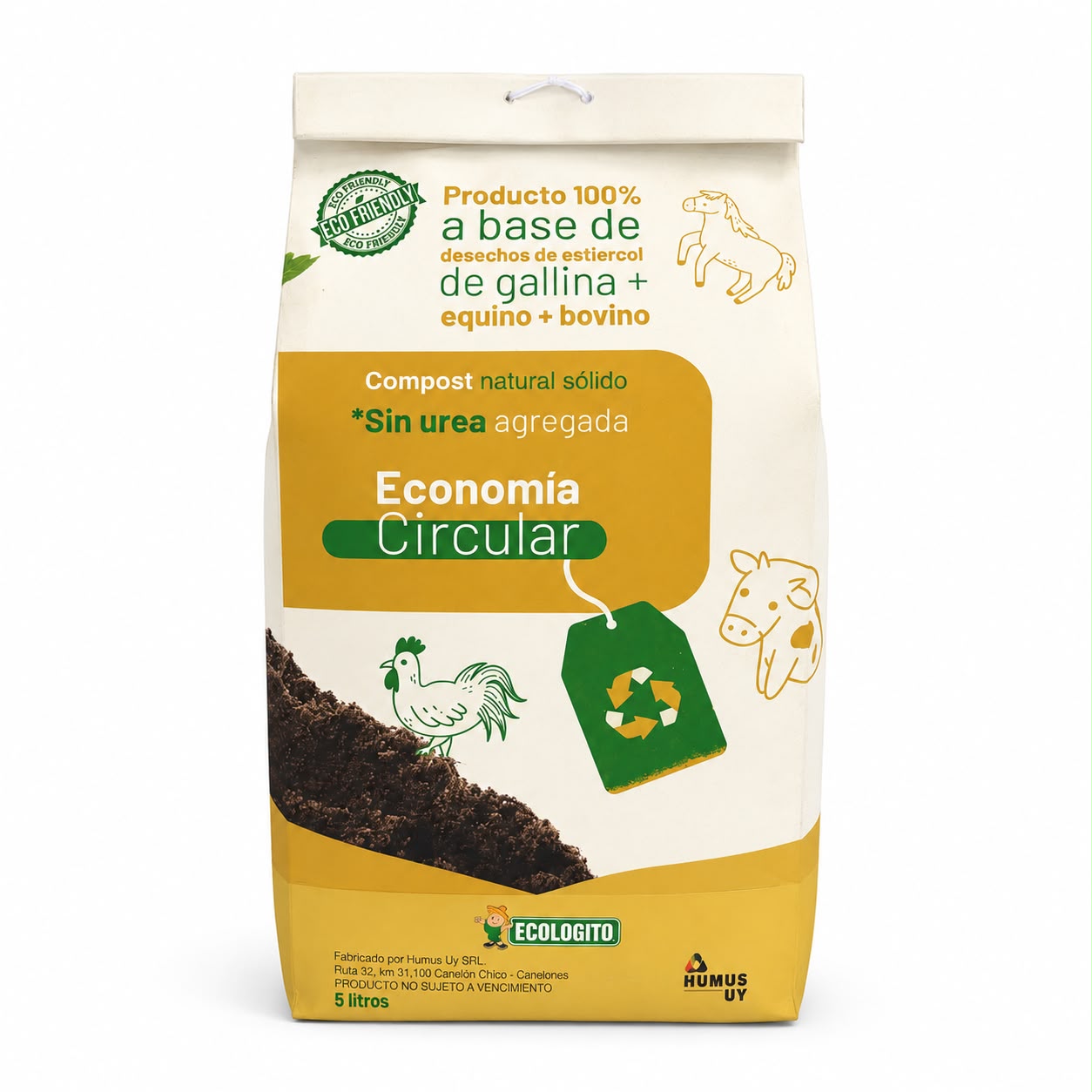Compost organico x  5 lts.