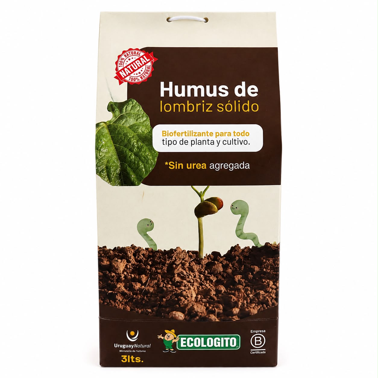 Humus de lombriz x 3 lts