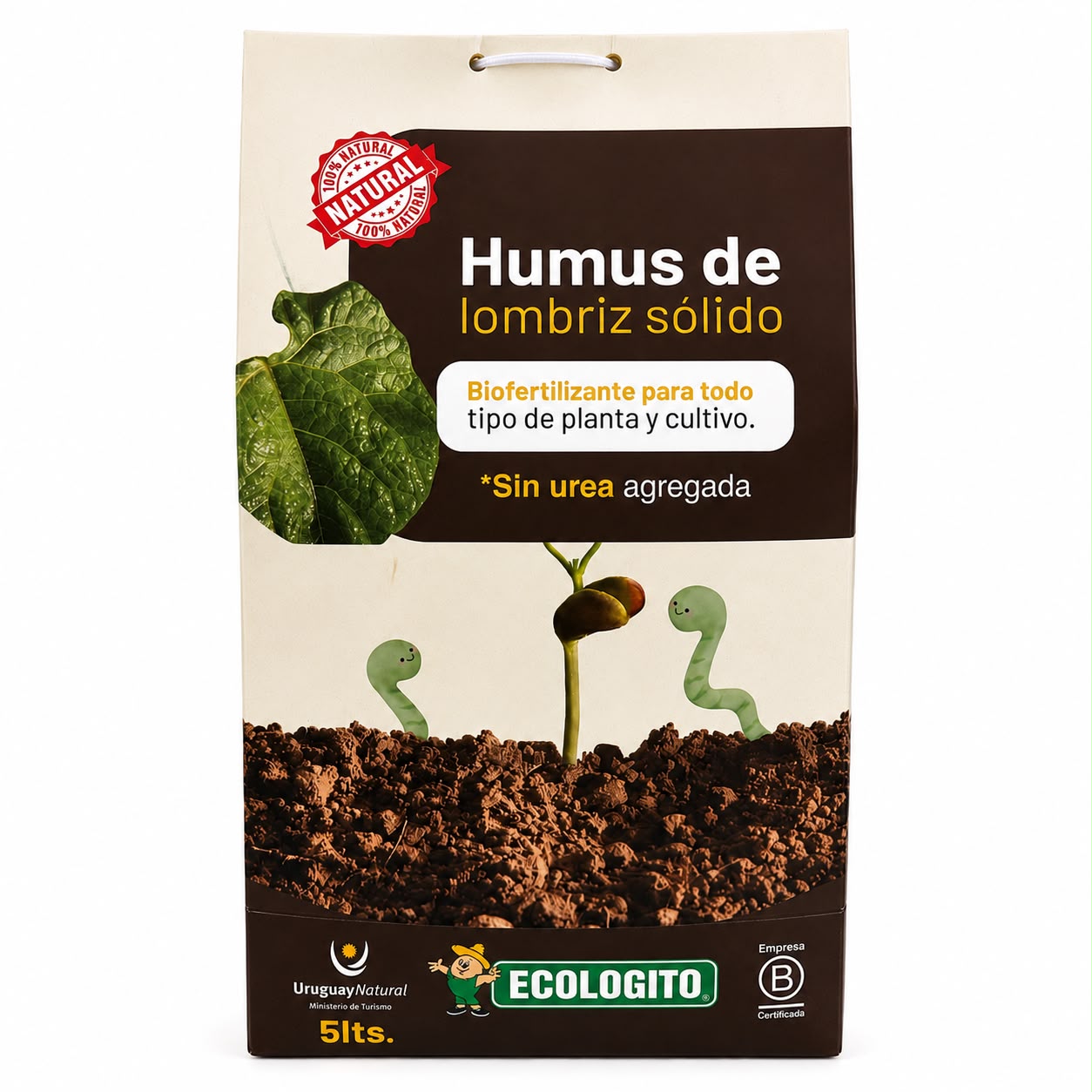 Humus de lombriz x 5 lts