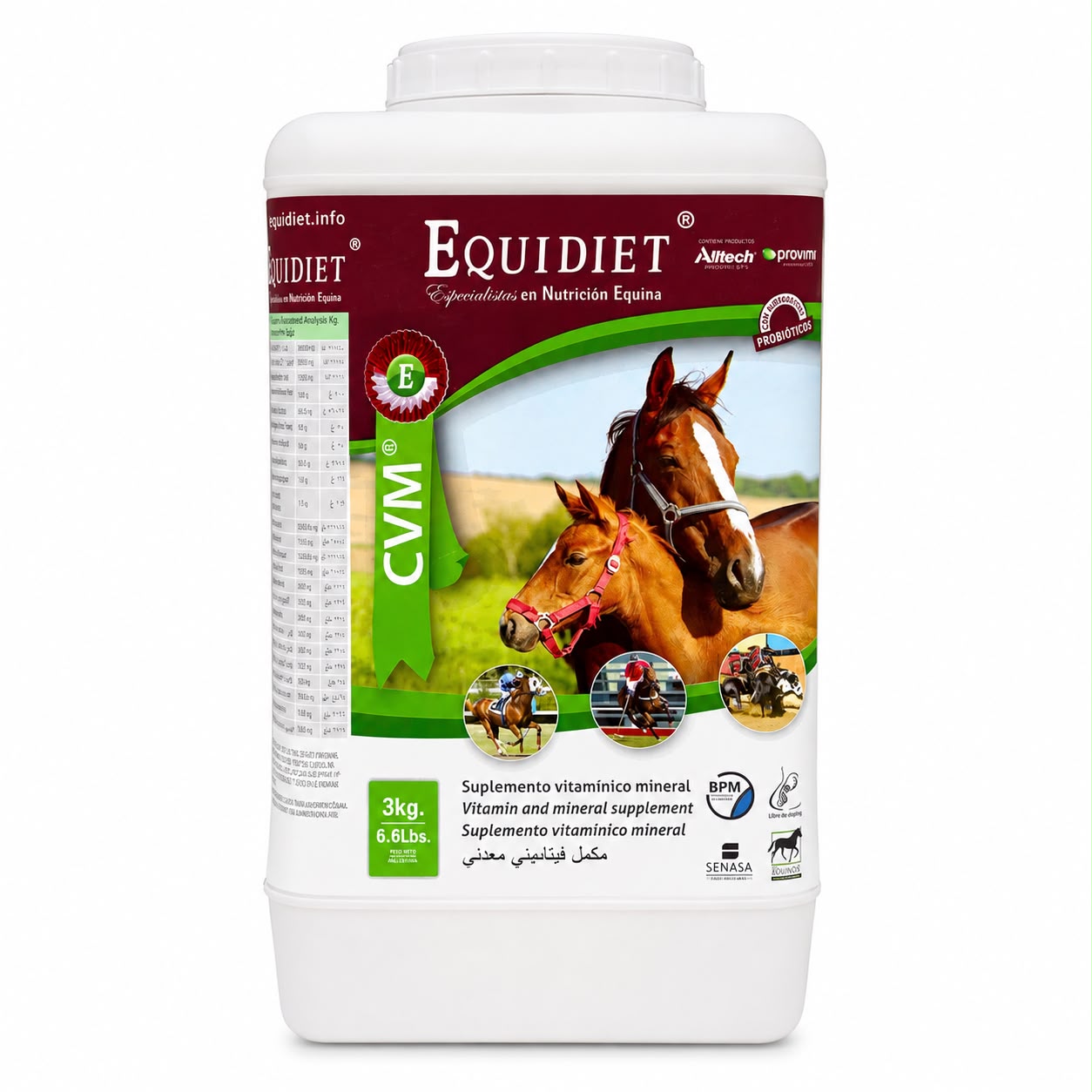 Suplemento vitaminico EQUIDIET CVM x 3kgs.