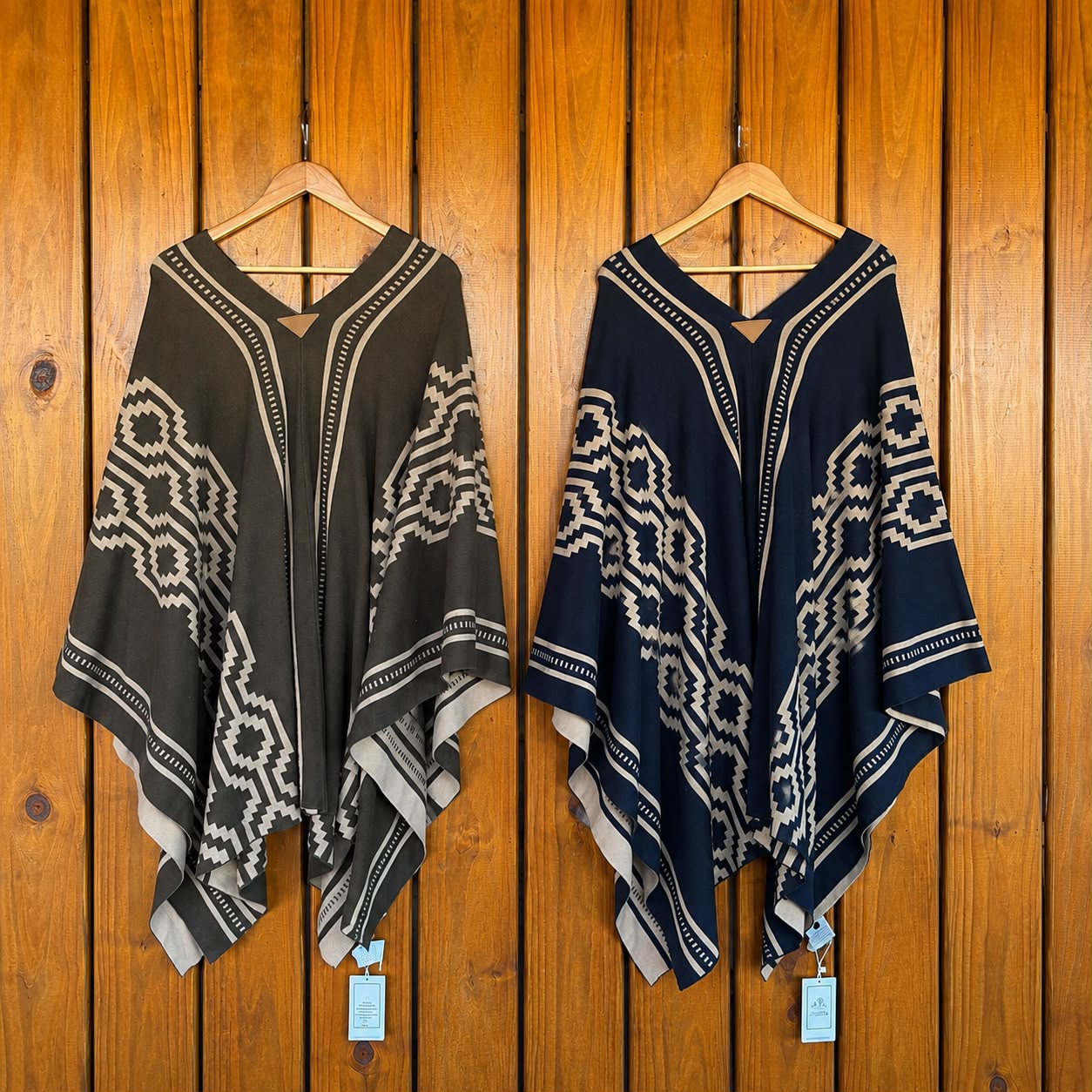 Poncho MULITA hombre doble reversible pampa 