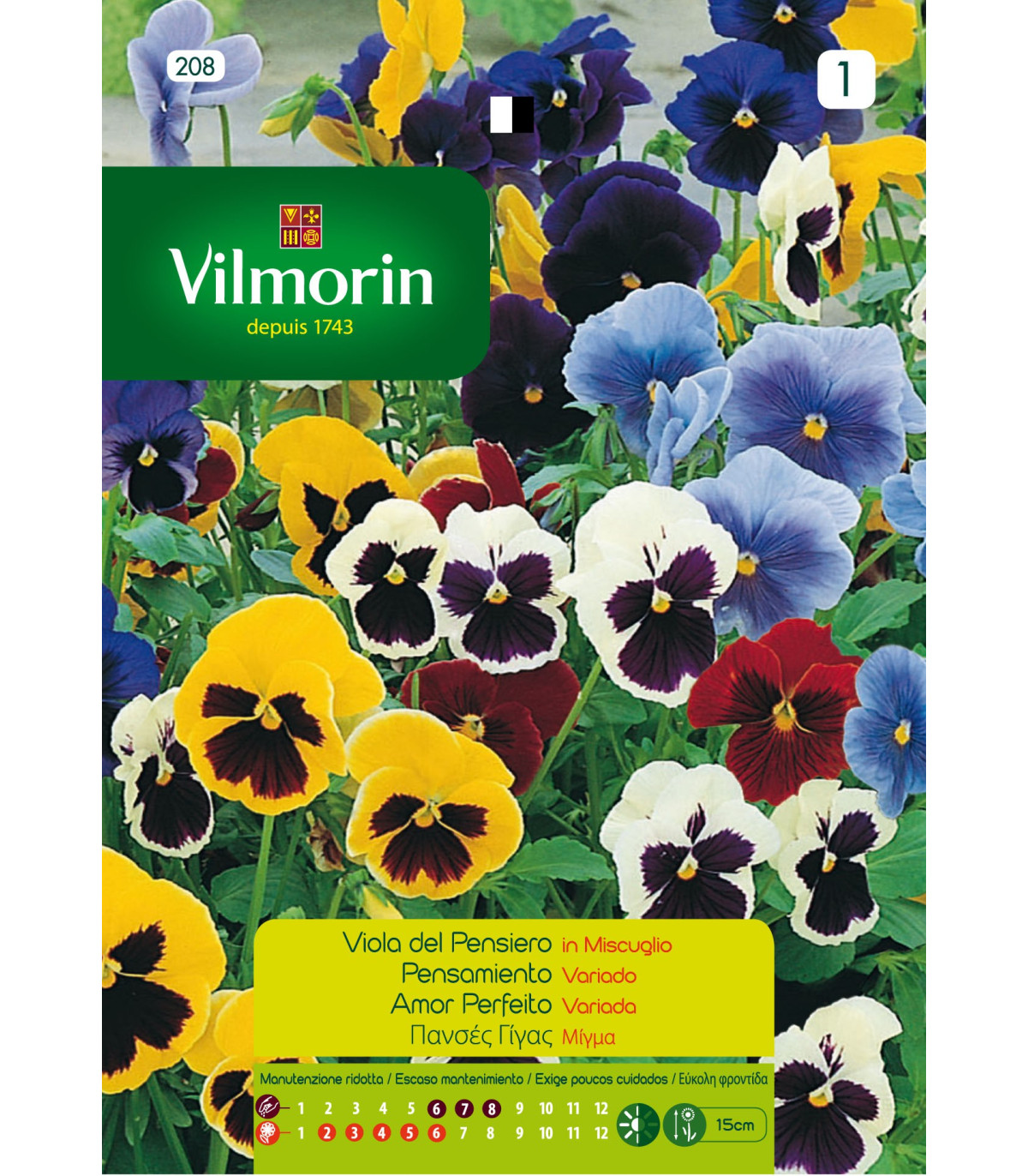 Sem.VILMORIN pensamiento gde variado (208)