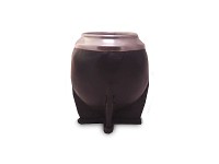 Mate forrado Cuero b/inox.